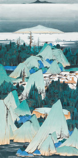 JAHRRIESNGE Landscape of hills lpf08881 