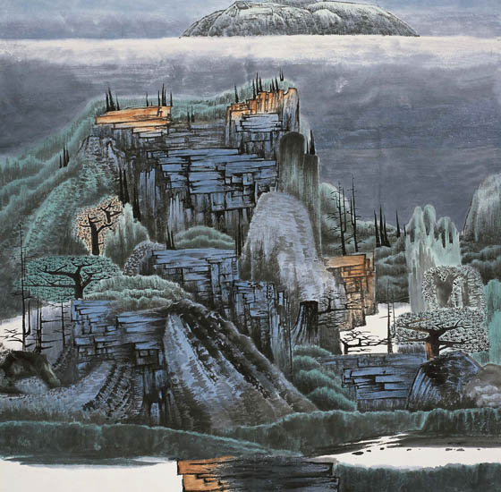 JAHRRIESNGE Landscape of mountains lpf08940 