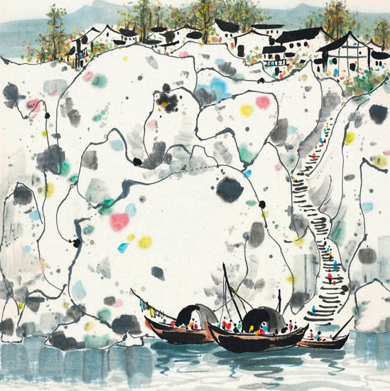 JAHRRIESNGE Landscape of houses lpf09241 