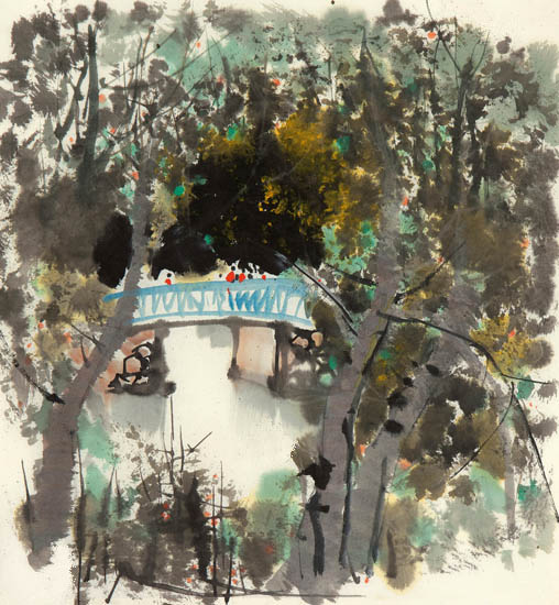 JAHRRIESNGE Landscape of bridge lpf09286 