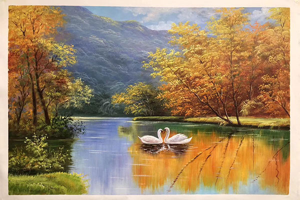 JAHRRIESNGE Landscape of swans lpg2470 